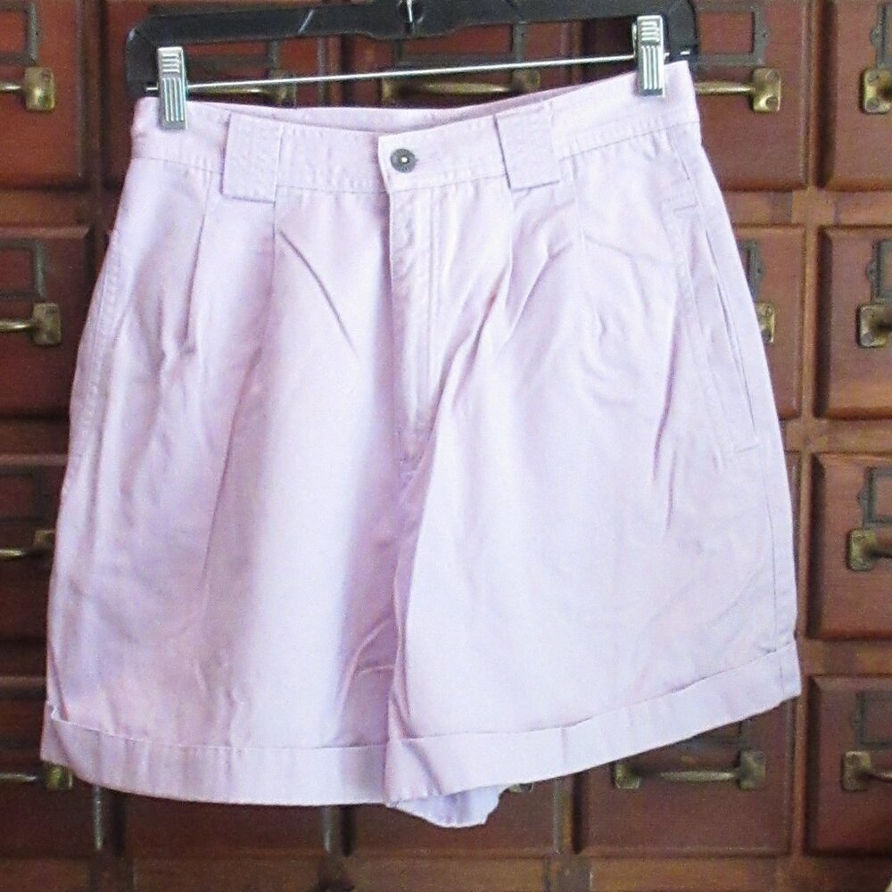 LIZ CLAIBORNE Pale Cotton Lavender Cuffed Shorts 8